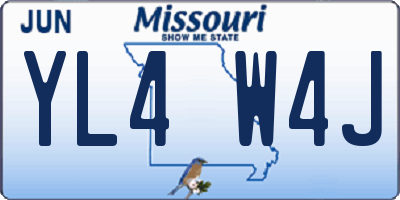 MO license plate YL4W4J