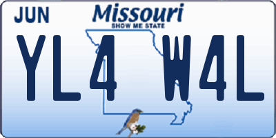 MO license plate YL4W4L