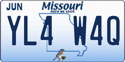 MO license plate YL4W4Q