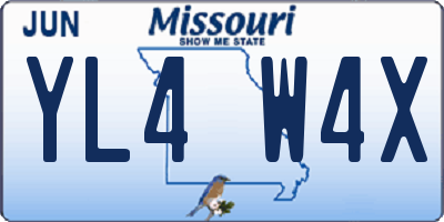 MO license plate YL4W4X