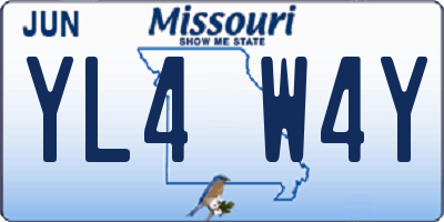 MO license plate YL4W4Y