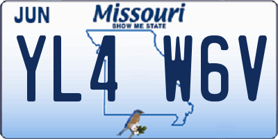 MO license plate YL4W6V