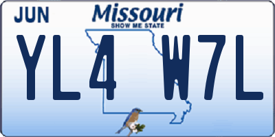 MO license plate YL4W7L