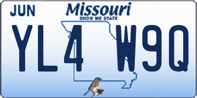 MO license plate YL4W9Q