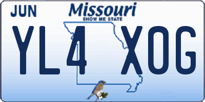 MO license plate YL4X0G