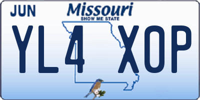 MO license plate YL4X0P