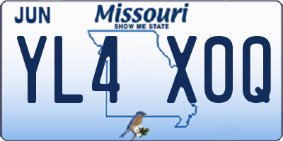 MO license plate YL4X0Q