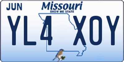 MO license plate YL4X0Y
