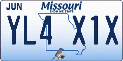 MO license plate YL4X1X