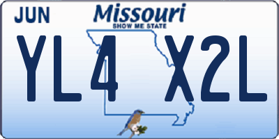 MO license plate YL4X2L