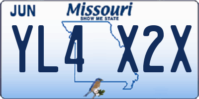 MO license plate YL4X2X