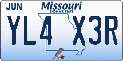 MO license plate YL4X3R