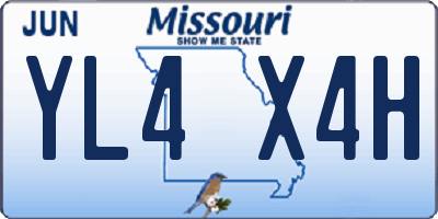 MO license plate YL4X4H