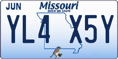 MO license plate YL4X5Y