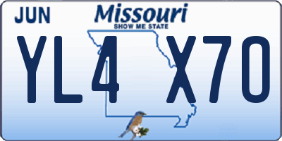 MO license plate YL4X7O