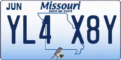 MO license plate YL4X8Y