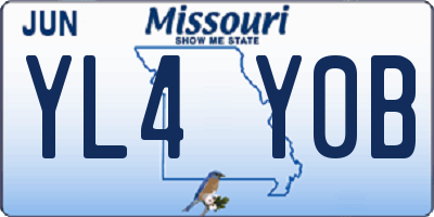 MO license plate YL4Y0B