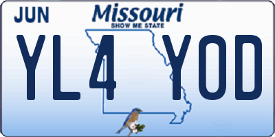 MO license plate YL4Y0D
