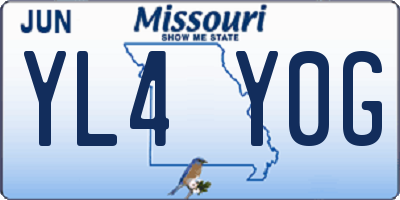 MO license plate YL4Y0G