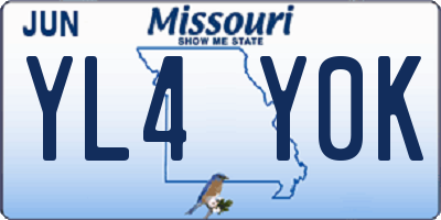 MO license plate YL4Y0K