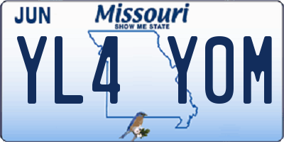 MO license plate YL4Y0M