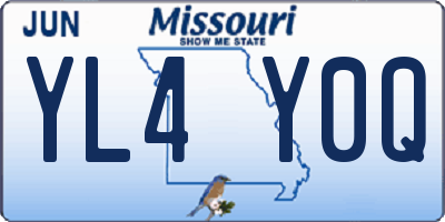 MO license plate YL4Y0Q