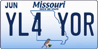MO license plate YL4Y0R