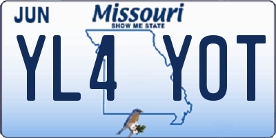 MO license plate YL4Y0T