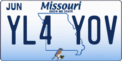 MO license plate YL4Y0V