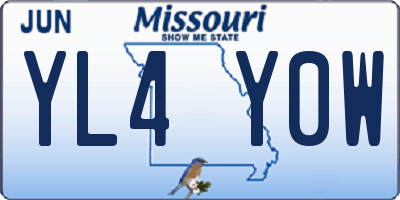 MO license plate YL4Y0W