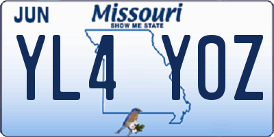 MO license plate YL4Y0Z
