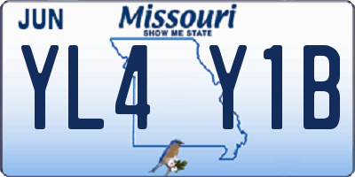 MO license plate YL4Y1B
