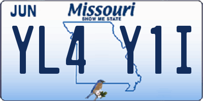 MO license plate YL4Y1I