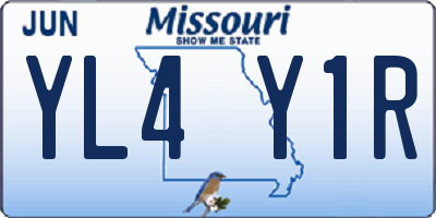 MO license plate YL4Y1R