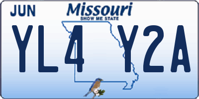 MO license plate YL4Y2A