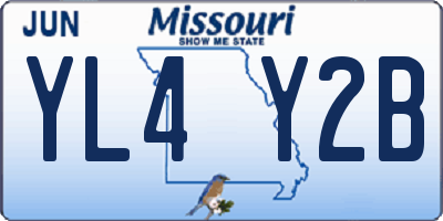 MO license plate YL4Y2B