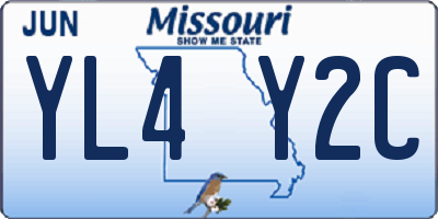 MO license plate YL4Y2C