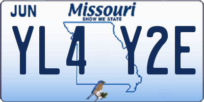 MO license plate YL4Y2E