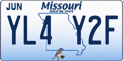 MO license plate YL4Y2F