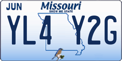 MO license plate YL4Y2G