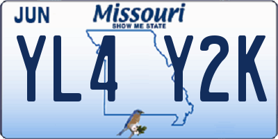 MO license plate YL4Y2K