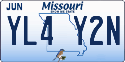 MO license plate YL4Y2N