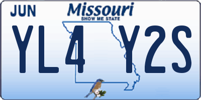 MO license plate YL4Y2S