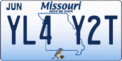 MO license plate YL4Y2T