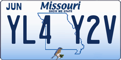 MO license plate YL4Y2V