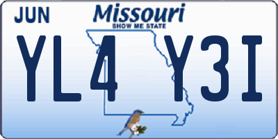 MO license plate YL4Y3I