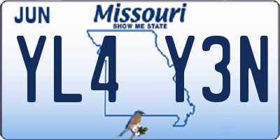 MO license plate YL4Y3N