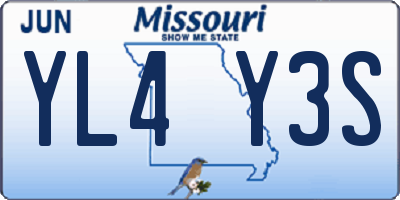 MO license plate YL4Y3S
