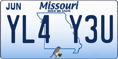 MO license plate YL4Y3U