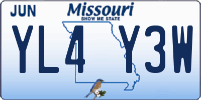 MO license plate YL4Y3W